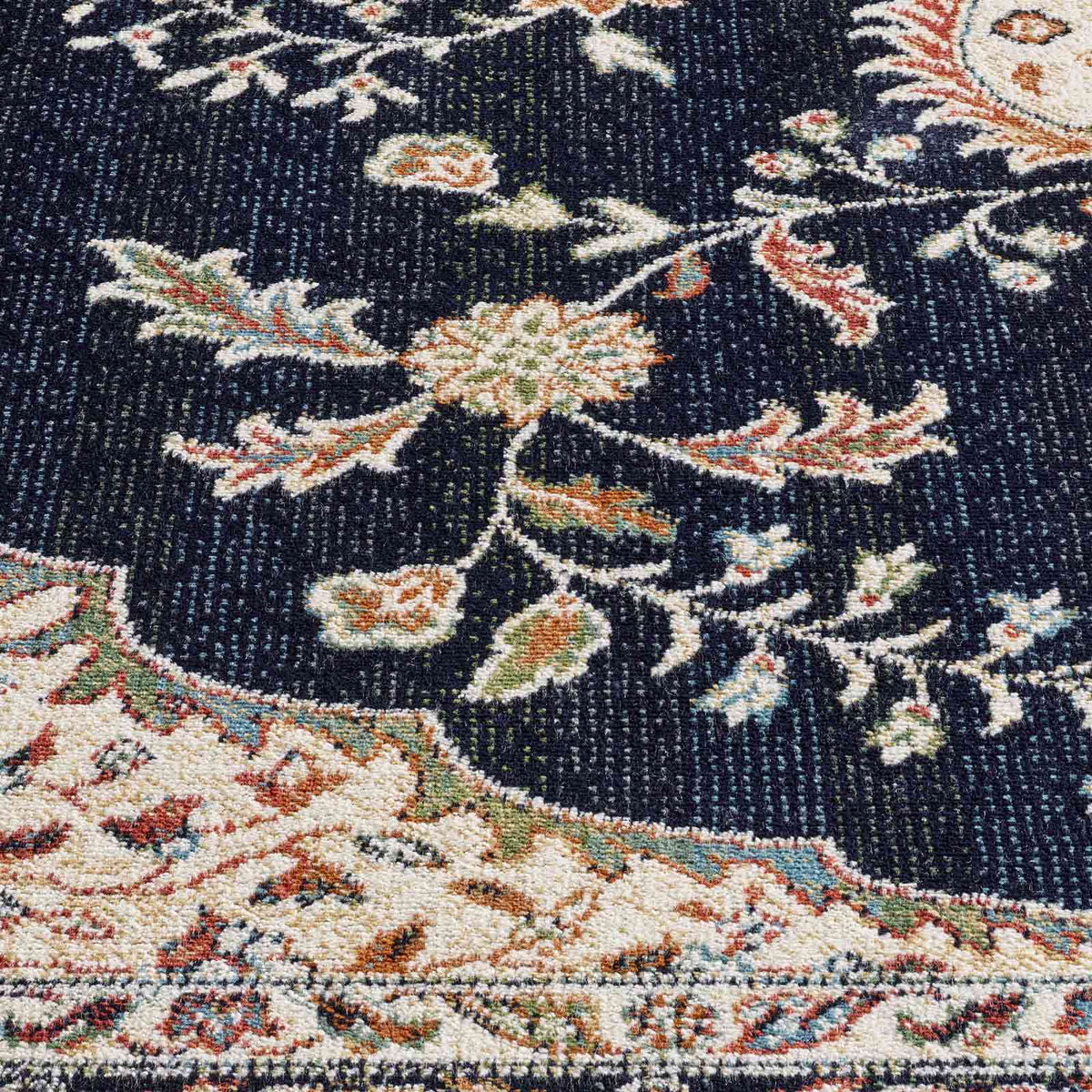 Palazzo Royal Ghoum Teppich Blau mit elegantem Orient-Motiv – Struktur, 095x140 cm