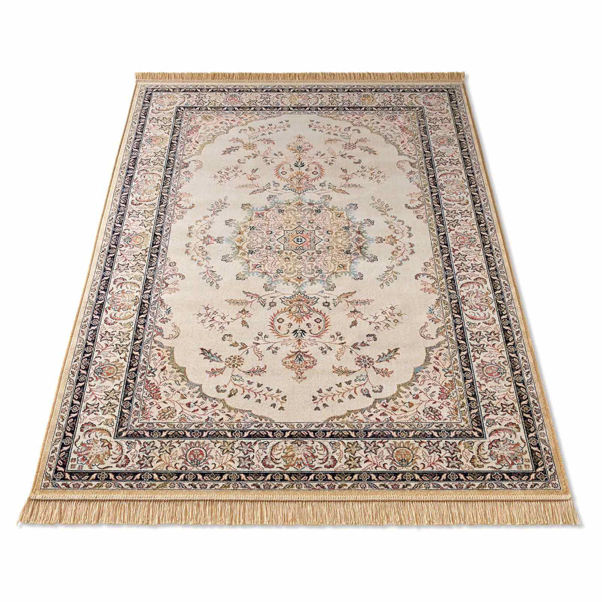 Palazzo Royal Ghoum Teppich Beige mit modernem Orient-Design – Perspektive, 067x105 cm