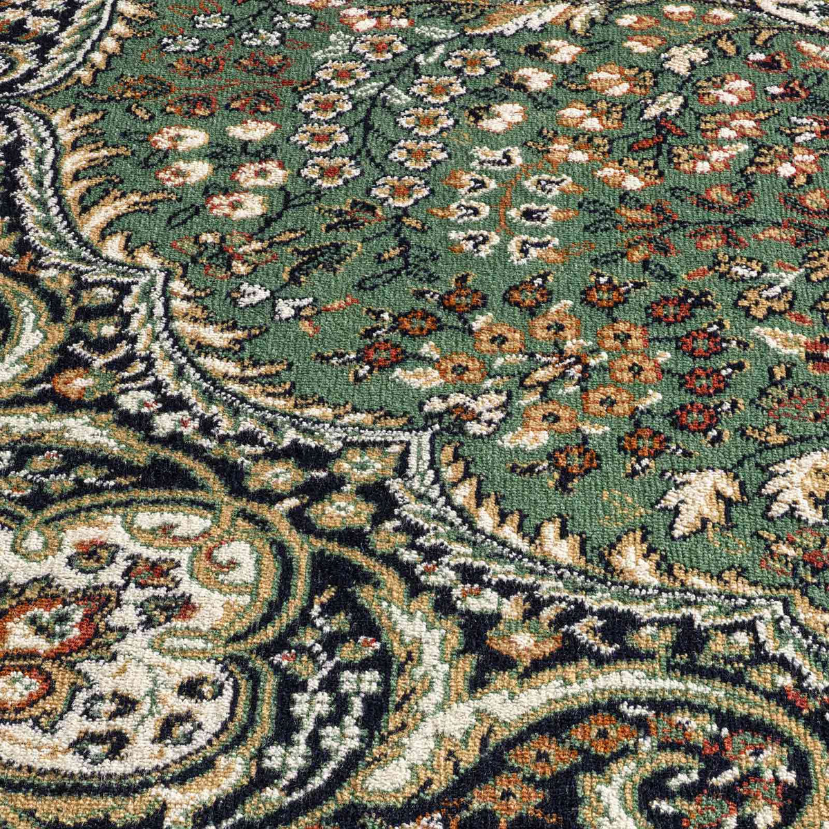 Palazzo Royal Lilian Teppich in Grün mit Ornamenten – Struktur, 095x140 cm