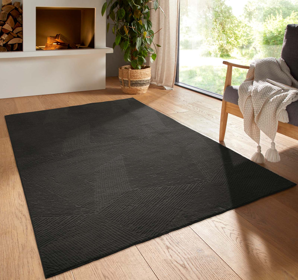 Homestyle 389 Fresco Teppich anthrazit – weich & waschbar
