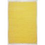 Flachweb-Baumwollteppich Amrum uni gelb 040x060 cm