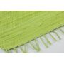 Flachweb-Baumwollteppich Amrum uni grün 040x060 cm