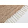 Flachweb-Baumwollteppich Amrum gestreift beige 060x120 cm