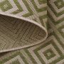 In- und Outdoor-Teppich TaraCarpet Teraza Raute grün-oliv 160x230 cm