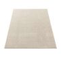 Kurzflor-Frisee-Teppich Madrid Uni Creme 080x150 cm