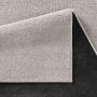 Kurzflor-Frisee-Teppich Madrid Uni Grau 080x150 cm