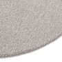 Kurzflor-Frisee-Teppich Madrid Uni Grau 160x160 cm rund