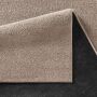 Kurzflor-Frisee-Teppich Madrid Uni Taupe 080x150 cm