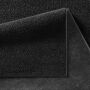 Kurzflor-Frisee-Teppich Madrid Uni Schwarz 080x150 cm