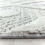 TaraCarpet Designerteppich Tokio hoch-tief Struktur Karos mit Punkten weiß-grau 080x150 cm