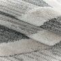 TaraCarpet Designerteppich Tokio hoch-tief Struktur Rauten weiß-grau 080x150 cm