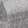 TaraCarpet Teppich Osaka robustes Flachgewebe uni hellgrau 080x150 cm