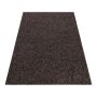 TaraCarpet Teppich Osaka robustes Flachgewebe uni braun 120x170 cm