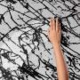 Supersoft Kurzflorteppich Valetta Marmor weiß-schwarz 050x080 cm