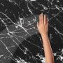 Supersoft Kurzflorteppich Valetta Marmor schwarz-weiß 050x080 cm