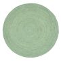 Jute Teppich Mani Colour rund Flachgewebe Boho Modern grün 100 cm rund
