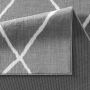 Kurzflor-Teppich Barry Raute Flachgewebe samtweich grau 080x150 cm