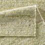 TaraCarpet Limburg handgewebter Schurwollteppich aus gewalkter Wolle Grün 070x130 cm