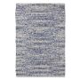 TaraCarpet Neuberg handgewebter Schurwollteppich aus gewalkter Wolle Blau 070x130 cm