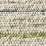 TaraCarpet Weidenthal handgewebter Schurwollteppich aus Wolle gestreift Grün 070x130 cm