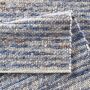 TaraCarpet Neidenfels handgewebter Schurwollteppich mit schwarzer Kette Blau 070x130 cm