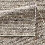 TaraCarpet Neidenfels handgewebter Schurwollteppich mit schwarzer Kette Grau-Braun 070x130 cm