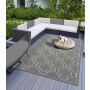 Indoor & Outdoor Teppich Capri mediteranes Florentiner Design grau  080x150 cm