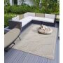 Indoor & Outdoor Teppich Capri modernes Kreise Design creme  080x150 cm