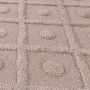 TaraCarpet Designerteppich Tokio hoch-tief Struktur Rauten uni beige 080x150 cm