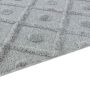 TaraCarpet Designerteppich Tokio hoch-tief Struktur Rauten uni grau 080x150 cm