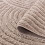 TaraCarpet Designerteppich Tokio hoch-tief Struktur Wellen uni beige 080x150 cm