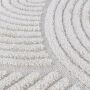 TaraCarpet Designerteppich Tokio hoch-tief Struktur Wellen uni weiß 080x150 cm
