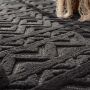 Indoor und Outdoor Teppich wetterfest Barcelona Orientalisch Scandi Style anthrazit 080x150 cm