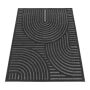 Indoor und Outdoor Teppich wetterfest Barcelona Wave Boho Style anthrazit 080x150 cm