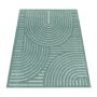 Indoor und Outdoor Teppich wetterfest Barcelona Wave Boho Style türkis 080x150 cm
